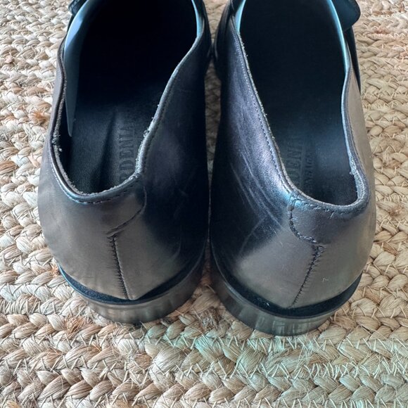 Black Leather Loafers with Silver Buckle - Picture 7 of 10
